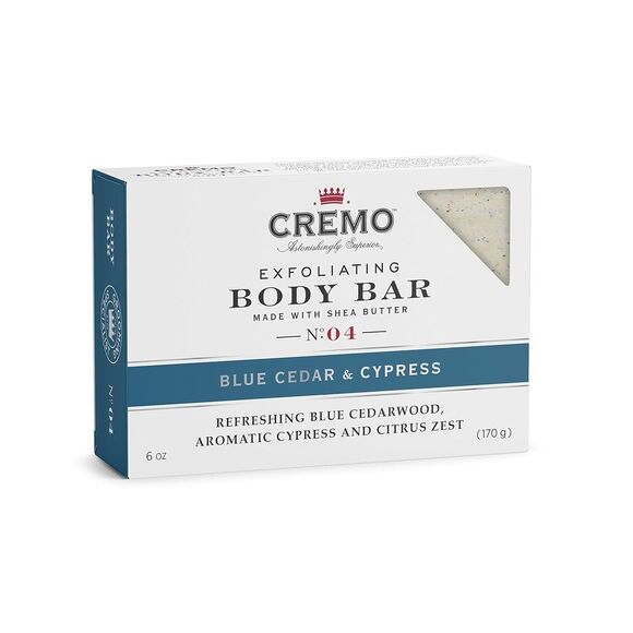 Cremo Exfoliating Blue Cedar & Cypress Body Bar with Shea Butter 6 oz - Picture 2 of 2